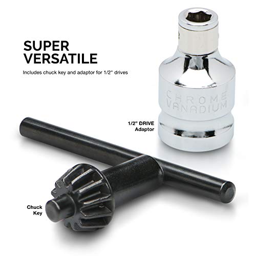 Neiko 20754A 3/8” Drill Chuck with 1/4” Quick Change Hex Shank | Convert Impact Driver and Wrench to Drill