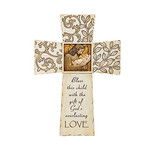 Joseph's Studio Von Roman - Jesus Loves Me Kreuz, Kindergeschenke, Wand, 22,2 cm H, Harz und Stein, dekorativ, Sammlung, langlebig Cover