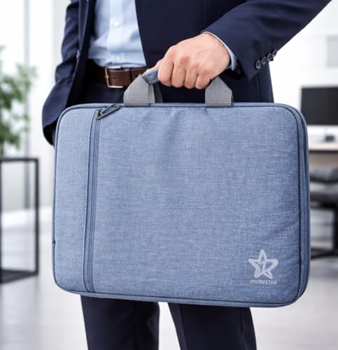 Image of Slim Fit 15.6 Inch Laptop Sleeve, Laptop Case with Handle & Pocket | Universal Compatible for Dell, HP, Lenovo, Asus, MacBook | Office /College Laptop Bag | Shock Absorber (Grey)