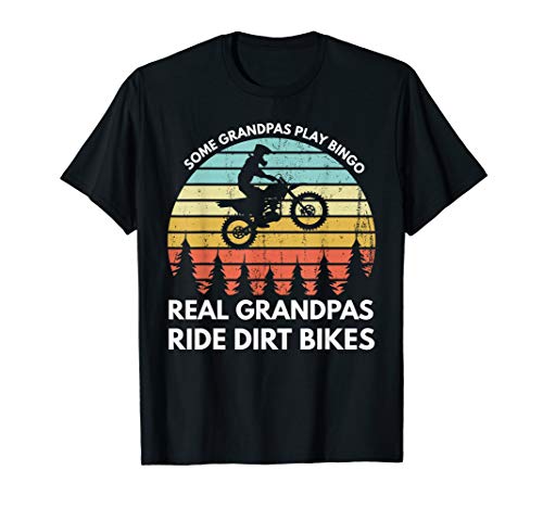 Funny Grandpa Motocross Dirt Bike Rider Motocross Braaap T-Shirt