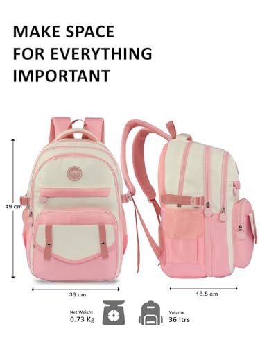 Image of Lavie Sport Twilight Laptop Backpack | 33 Liters | Fits Upto 16 Inch | Laptop Compatiable | Rain Cover | Gift for Boys & Girls