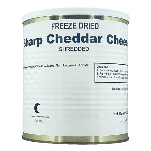 Military Surplus Freeze-Dried Shredded Cheddar #10 Can 32 oz