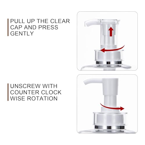 Yeeco Shampoo and Conditioner Dispenser, Clear 3 Pcs Refillable Shampoo and Conditioner Pump Bottles, Empty Shower Bottles with Pump, Labels for Home Bathroom Kitchen, 10oz/300ml4