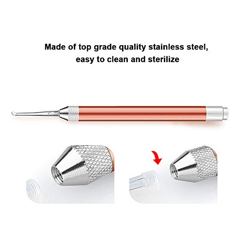 LAURAG Remoção de cera de ouvido Jogo de ferramentas da lanterna elétrica do diodo emissor de luz da