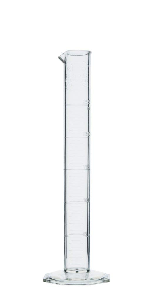 EISCO Graduated Cylinder, 1000mL - Class A Tolerance - Octagonal Base - TPX Plastic - Industrial Quality, Autoclavable