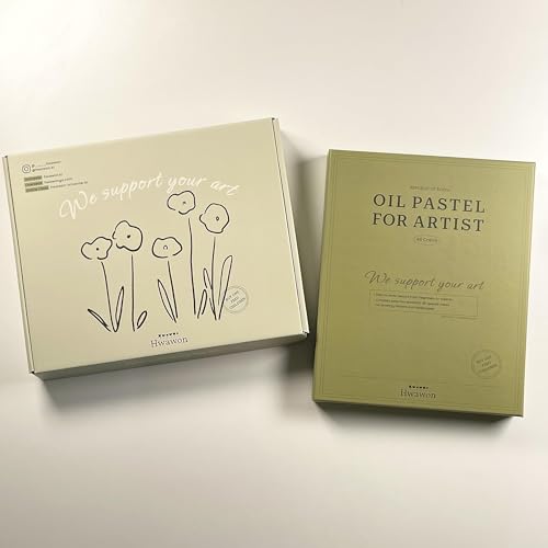 HWAWON Pastéis a óleo para artistas, conjunto de 48 cores
