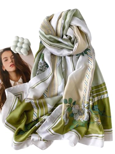 Image of Printed Poly Silken feel Scarf Stole for Women | Stylish, Soft, & Lightweight | Satin Feel Neck Scarf, Hair Scarf, Head Scarf for Women