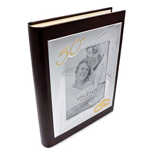 Valenti Argenti Album Portafoto 50° Anniversario Nozze Oro Foto Copertina cm 13x18 by