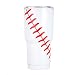 E-FirstFeeling Tumbler 30 oz Sports Prints Stainless Steel Vacuum Insulated Cup Travel Mug with Lid (Baseball White)