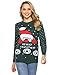 Aibrou Jersey Suéter de Navidad Mujer,Jerséis de Punto Ciervo y muñeco de...