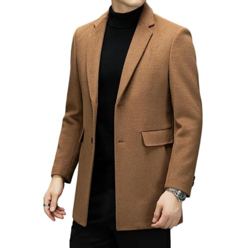 Manteau homme en laine cachemire la veste mi-longue chic du quotidien