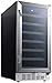 EdgeStar CWR302SZ 15 Inch Wide 25 Bottle Built-In Single Zone Wine Cooler with Reversible Lockable Door and LED Lighting - Stainless Steel