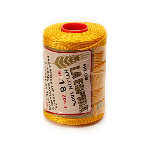 Image of Espiga No.18-100% Nylon Omega String Cord for Knitting and Crochet - 13 Yellow
