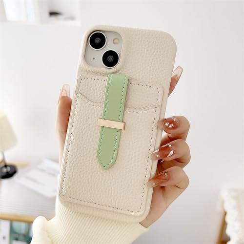 Étui de téléphone avec sac à main amovible pour iPhone 12 en cuir blanc