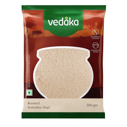 Image of Amazon Brand - VEDAKA Roasted Semolina (Suji), 500 g