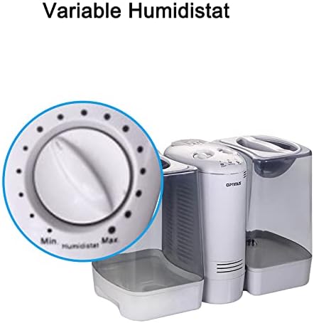 Miniatura 7 de Optimus U-32030 Humidificador cálidoniebla con sistema de vapor de efecto mecha, de 3.5 galones
