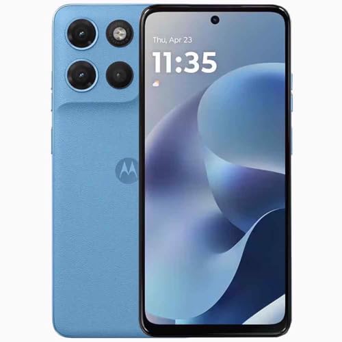 Motorola Moto G17 Dual SIM 128GB ROM + 4GB RAM (solo GSM, no CDMA), Smartphone 4G/LTE desbloqueado de fábrica (Pantone Alaskan Blue)   Versión internacional