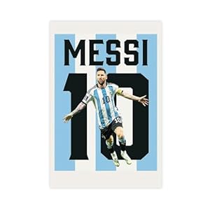 Messi Poster Soccer Star Canvas Poster Wall Art Decor Print Picture Paintings for Living Room Bedroom Decoration Unframe:12x18inch(30x45cm)