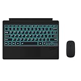 Wireless Keyboard with Touchpad for Microsoft Surface Pro 12 Inch 2025 Type Cover, Multi-Touch Ultra-Slim Keyboard- Black (Backlit Touchpad with Mouse,Portuguese)