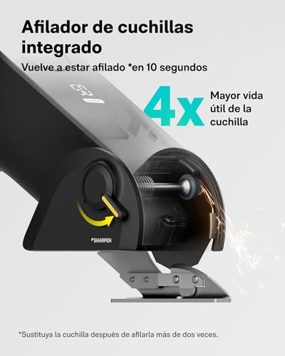 Miniatura 6 de Hoto Ciseaux Eléctricos Sin Cable Edgeflow, Hoja De Titanio Y Pantalla Led, Cutter Recargable Para Cartón, Bloqueo De Seguridad, Para Cartón, Moqueta, Cuero, Bricolaje