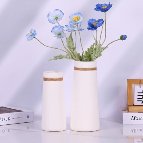 Vase de cylindre mat blanc pour sublimer vos bouquets de fleurs