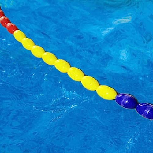 TUOYIBO Pool Floating Rope, Swimming Pool Safety Marker Line for Shallow Deep End, Outdoor Baths, Anti-Ultraviolet Swim Lane Ropes with Red Blue White Yellow Buoy (Size : 1m/3.3ft/39in)