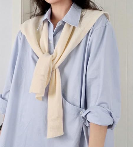 Womens Shawl Wraps Spun Yarn Knitted Shawl Fake Collar Cape Knotted Lightweight Outwear Sweater Shoulder Scarf 20242