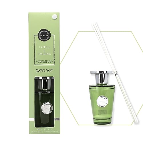 UNIQUE HOME LIVING Boutique Reed Diffuser 300ml Scented Wick Fragrance Lotus & Jasmine Aromatherapy