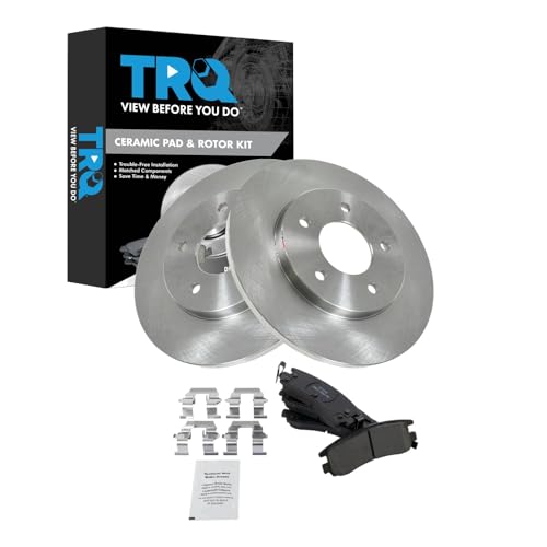Image of TRQ Rear Ceramic Brake Pad and Rotor Set | For 1995-1999 Chevrolet Lumina 1995-1999 Monte Carlo with Rear Disc Brakes Models