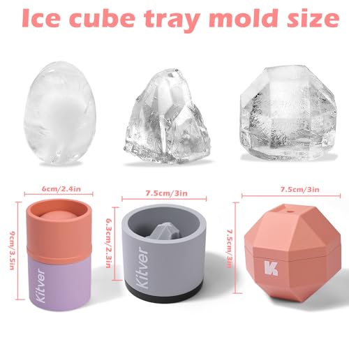Set 3 moldes para cubos de hielo de silicona miniatura 2
