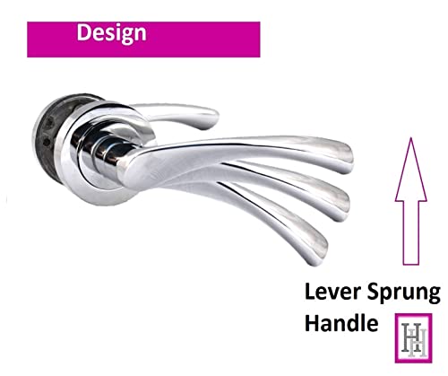 Astrid - Maniglie per porta in cromo lucido con