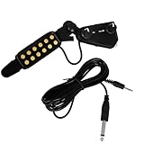 Sound Hole Pickup with Audio Cable Magnetic Vibrator for Acoustic Guitar Beginner Acoustic Pickups