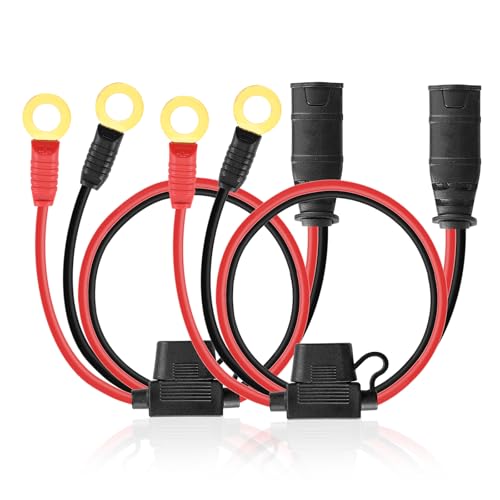 2 Pack Wire Harness Compatible with NOCO GC008 X-Connect M10 (3/8in) XL Eyelet Terminal Connector, Battery Tender Leads, Jump Starter Charger Extension Cable