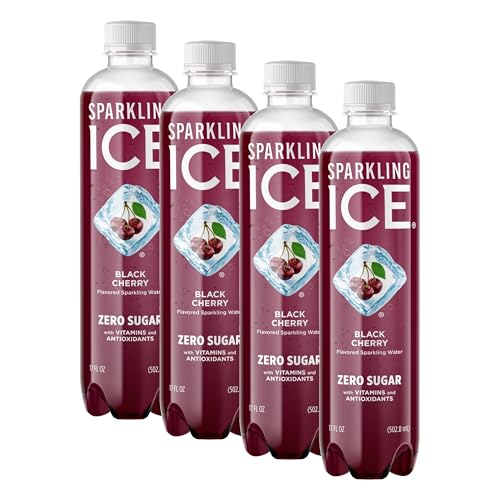Image of Sparkling ICE Black Cherry 17 Fl Ounce Bottle, Black Cherry (Pack of 4)