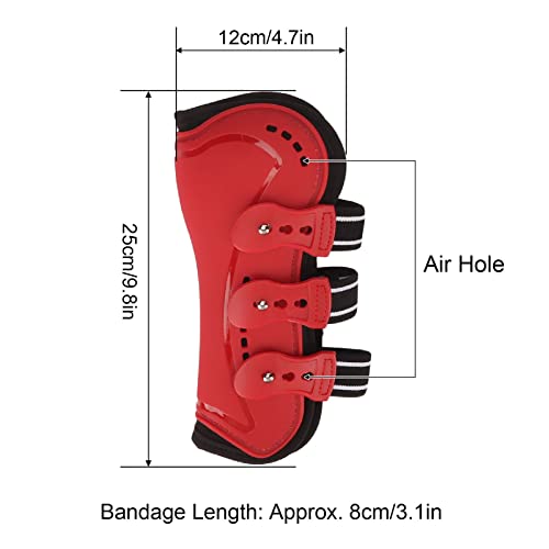 Bottes de jambe de cheval absorbant l'impact respirable rouge