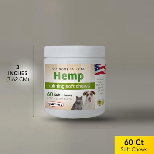 Image of Durvet Hemp Calming Soft Chews - 60 Count jar