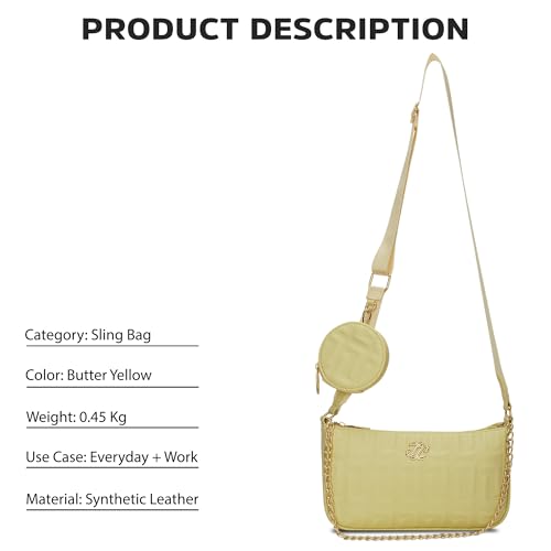 Image of Lavie Signature Women's Quilt Pagan Crossbody Sling Bag | Ladies Purse Handbag | Gift For Women