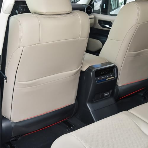 Image of SMABEE 2PCS Back Seat Anti-Kick Mats for 2024 2025 Toyota Land Cruiser Prado 250 LC250 J250 Accessories TPE 1Row Backrest Dirt Protector Cover Pad Paste Installation Interior Black | for Toyota Land Cruiser Prado 250 2025 2026 Accessories,1Row Backrest Dirt Protector Cover Pad,Back Seat Protector,TPE