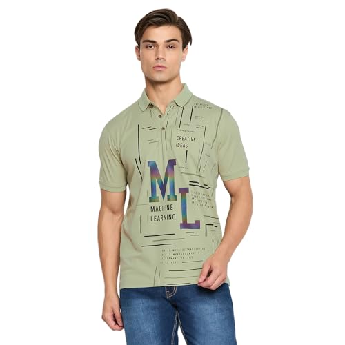 Image of Duke Men's Letter Print Slim Fit T-Shirt