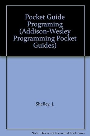 Pocket Guide Programing (Addison-Wesley Programming Pocket Guides ...
