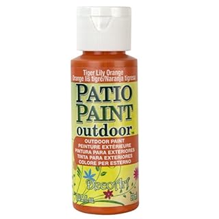 DecoArt Outdoor Acylic Paint, Acrylic, Tiger Lily Orange, 59ML