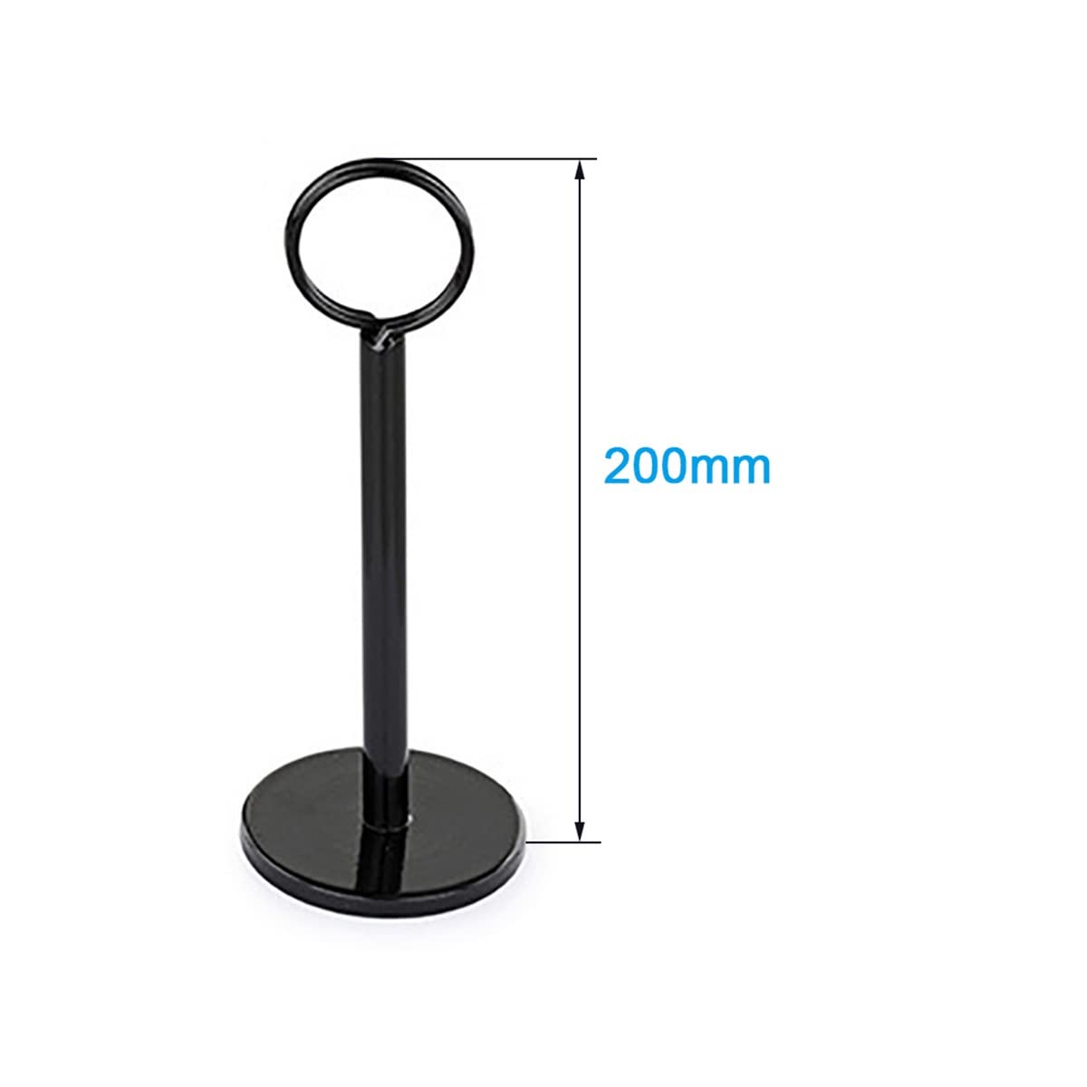 Portanúmeros de mesa acero inoxidable | Negro Múltiples tamaños 10 piezas: for bodas, restaurantes y fiestas(Height 200mm)