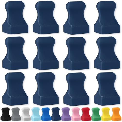 Image of Glassboard Studio MiniPawn Magnet - Strong Neodymium Rare Earth Magnets for Fridge, Whiteboard, Locker & Magnetic Glassboards - Ideal for Crafting & Office Use - Strong Fridge Magnets (Navy Blue, 12)