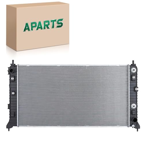 Aparts 13767 Radiator Assembly Compatible with 2019-2022 Chevrolet Silverado 1500 V8 5.3L 6.2L, for 2019-2023 GMC Sierra 1500 V8 5.3L 6.2L OEM23388801- Direct OEM Fit Replacement with TOC & w-o EOC