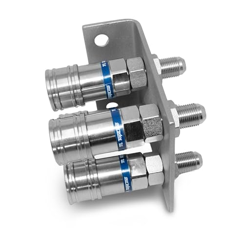 Image of TL32B-4 Ag style couplers with 1 /2 JIC Bulkhead + Mounting Bracket