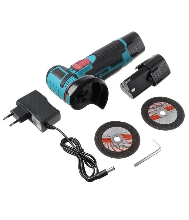 Mini Flex Mini Smerigliatrice Taglierina Elettrica A Doppia Batteria Litio 12v 1.5ah 76mm 19500rpm Doppio Disco