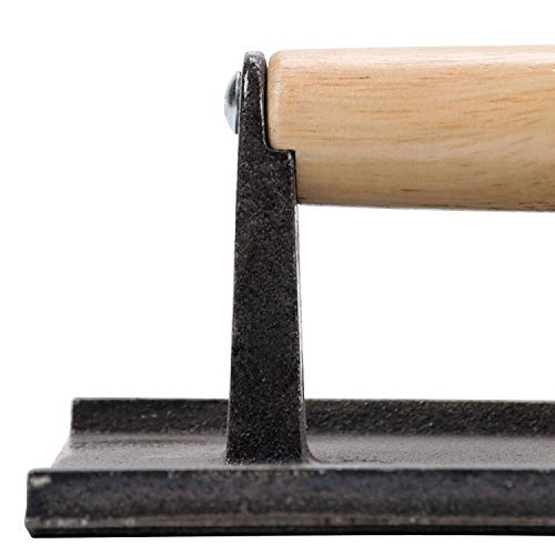 AME D'ESSENCE (1-PC) Cast Iron Steak Weight Commercial Grade Heavy Burger Press Great for Hamburger or Panini Iron Press Medium Size 8 x 4