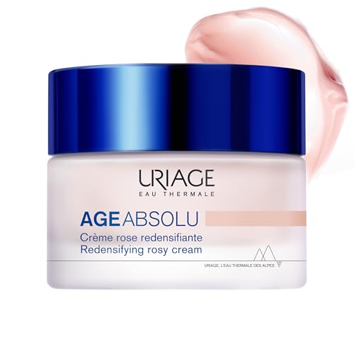 Uriage Age Absolu Crème Anti-Rides - Rétinol, Acide Hyaluronique, Vitamine C & E - Booster Procollagène x6 - Rides, Relâchement - Volume & Hydratation - Velouté Eclat - Brevet Anti-âge Exclusif 50ml
