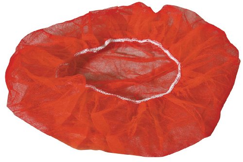 Bouffant Cap, PP, 24 in, Red, PK1000