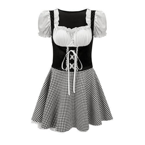 Oktoberfest Damen Outfit Sexy Dirndl Damen Midi Mit Bluse...